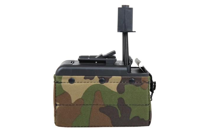 A&K electric box magazine for 2000 BBs for M249 Woodland replicas