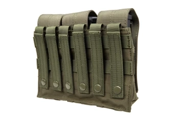 Triple M4/M16 Specna Arms magazine pouch with flap Olive
