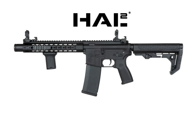 Replika karabinka SA-E07 EDGE™ Light Ops Stock HAL2 ™ Czarna