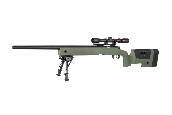 SA-S02 CORE™ High Velocity Sniper Rifle Replica with Scope and Bipod - olive