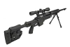 MB4411D sniper rifle replica with scope and bipod - black