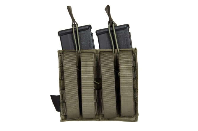 Double Laser-Cut MOLLE M4/M16 Magazine Pouch - Ranger Green