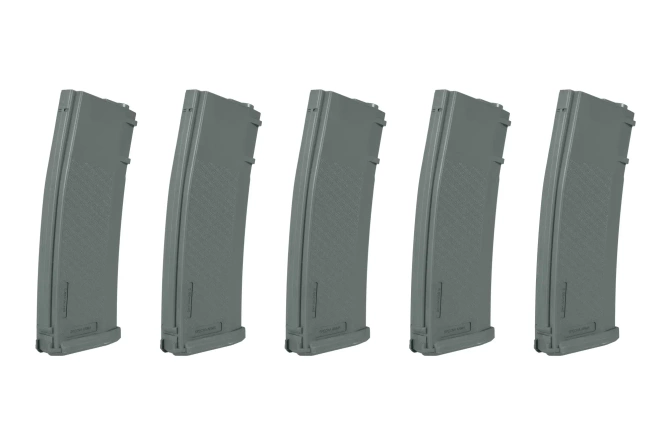 Set of 5 S-Mag Mid-Cap magazines for 125 rounds - Chaos Grey