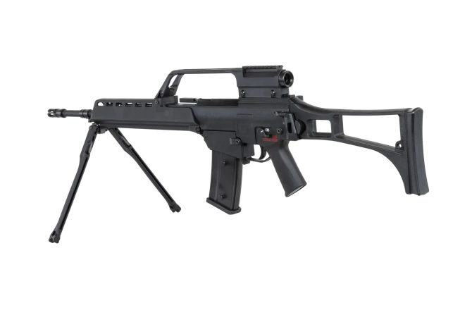 Karabinek ASG SRC DUAL POWER SR36K COB-301 z dwójnogiem i lunetą Czarny