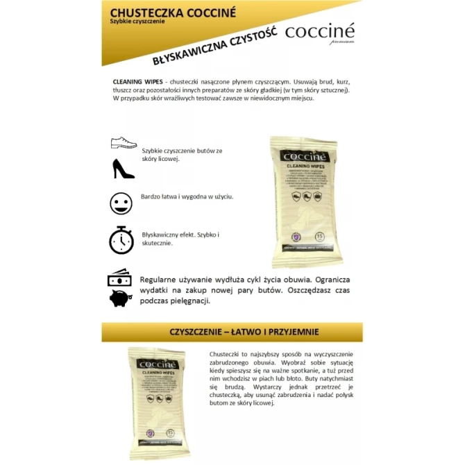 Cocrail shoe cleaning wipes (15pcs)