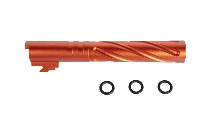 Aluminum outer barrel LA Capa Customs TORNADO for TM Hi-Capa 5.1 replica Orange