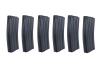 Set of 6 SRC Low-Cap magazines for M4 replicas for 70 rounds Black