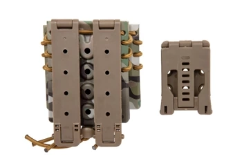Ładownica na 2 magazynki 9mm i magazynek M4/M16 Wosport Urban Assault Quick Pull Multicam