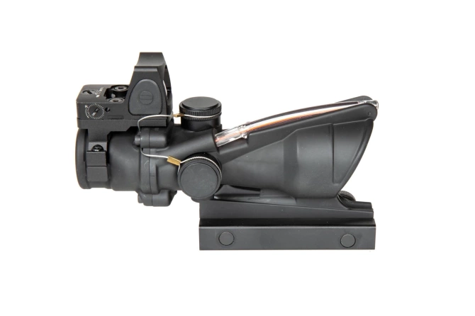 AOG 4X32 Scope Replica with Red Fiber and Red Dot Sight - black