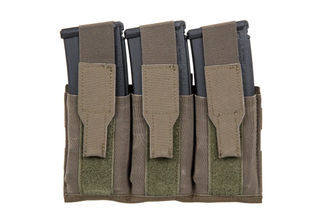 Triple magazine loader with flap Wosport Ranger Green