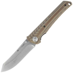 Nóż składany Tecnocut TCN6530K2-SSW - Brown G10, Stonewashed 440