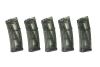 Set of 5 Mid-Cap 130 BB Magazines for M4/M16 – Transparent
