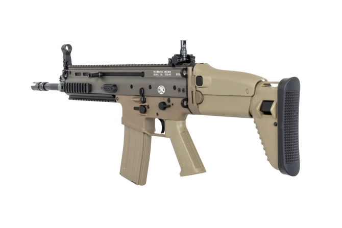 Karabinek szturmowy ASG Cybergun x FN HERSTAL SCAR-L z walizką transportową Tan