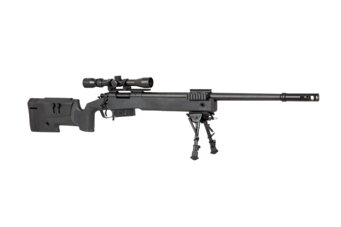SA-S03 CORE™ Sniper Rifle Replica with Scope and Bipod - Black