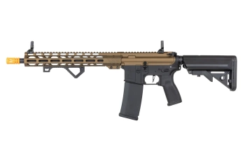 Karabinek ASG Specna Arms M4 RRA SA-E24 HAL ETU™ Chaos Bronze z pomarańczowym urządzeniem wylotowym