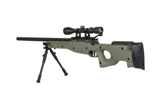 Specna Arms SA-S11 sniper airsoft rifle with scope and bipod Olive