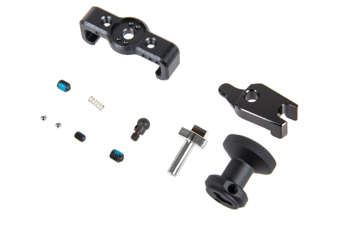 Enlarged Type 2 TTI Airsoft reloading lever with fire selector for AAP01 Black