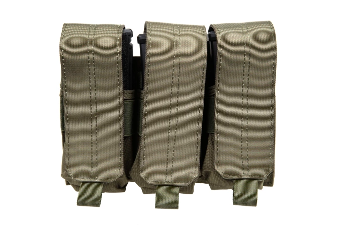 Triple M4/M16 Specna Arms magazine pouch with flap Olive