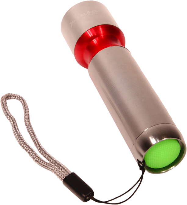 latarka srebrna z roznymi kolorami szyjki CBL-701