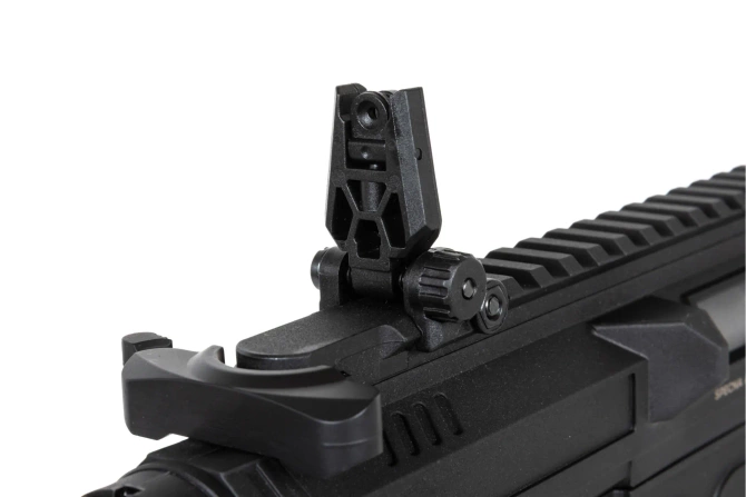 airsoft Specna Arms SA-FX01 FLEX™ HAL ETU Half-Tan submachine gun with orange discharge device