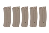 Set of 5 low-cap 70-ball metal magazines Specna Arms Flat Dark Earth