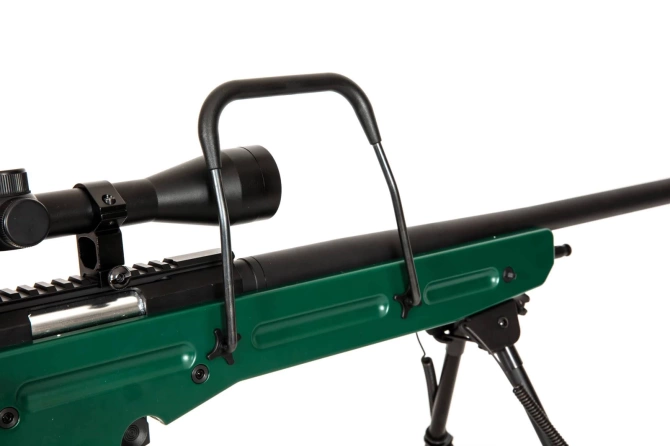 Replika karabinu snajperskiego SV-98 CORE™ z lunetą, dwójnogiem i tłumikiem - russian green