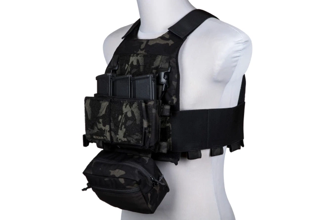 FCS-type tactical waistcoat with MK Chest Rig - Multicam Black