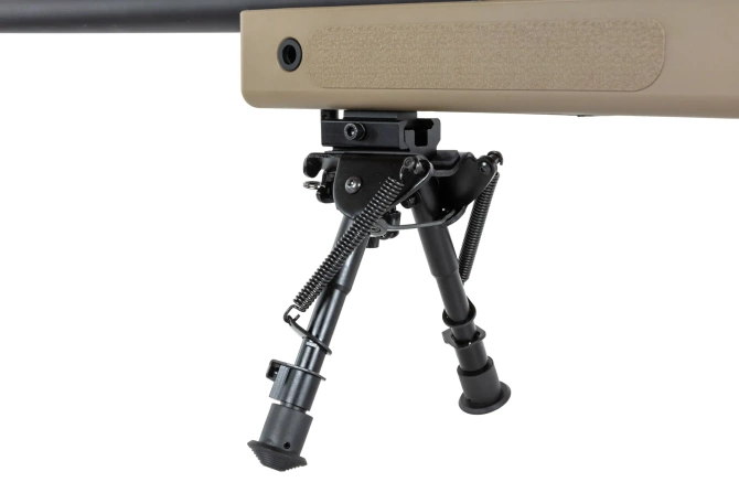 Specna Arms SA-S02 CORE™ High Velocity airsoft Selector Rifle with scope and bipod Upgraded Tan