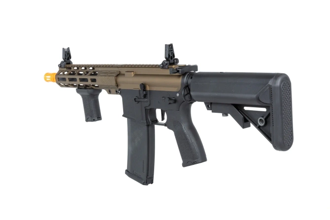 Specna Arms RRA SA-E25 HAL ETU™ Chaos Bronze airsoft carbine with orange discharge device