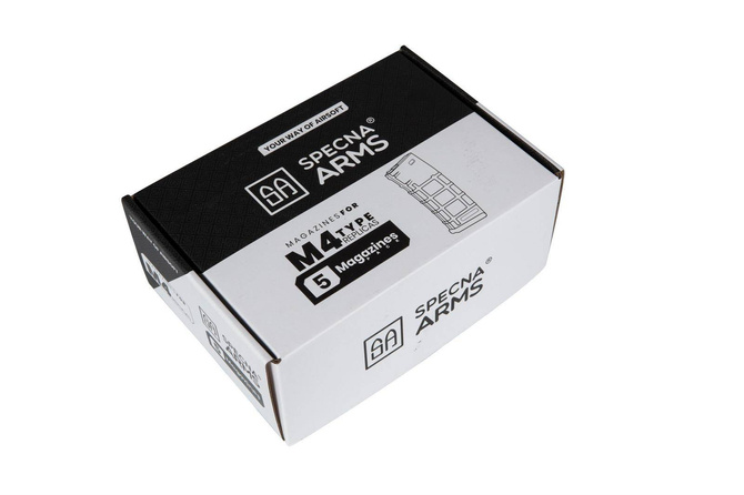 Zestaw 5 magazynków mid-cap typu PMAG 140 kulek do replik M4/M16 - szary