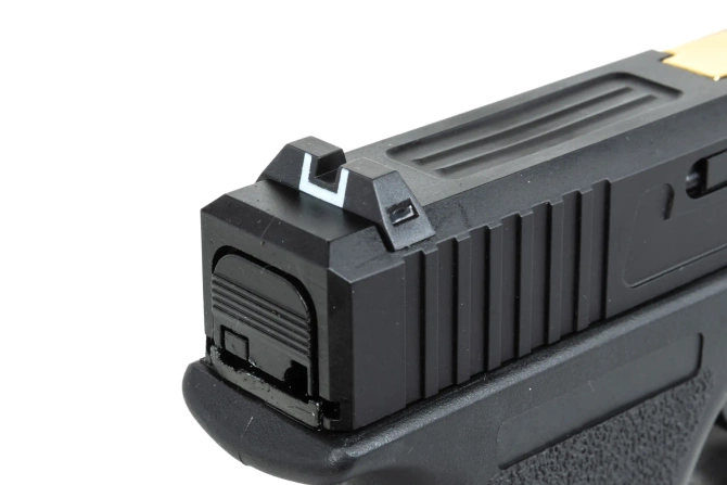 E&C EC-1203 airsoft pistol Black and gold