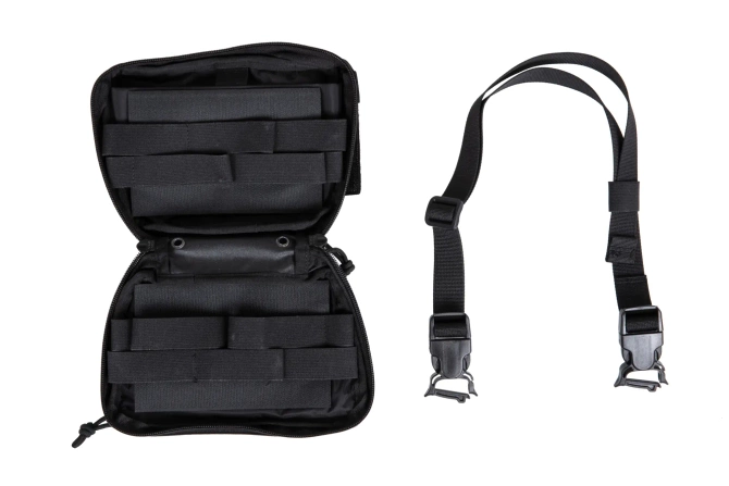 Suspended tactical pocket with QR buckle Wosport Black