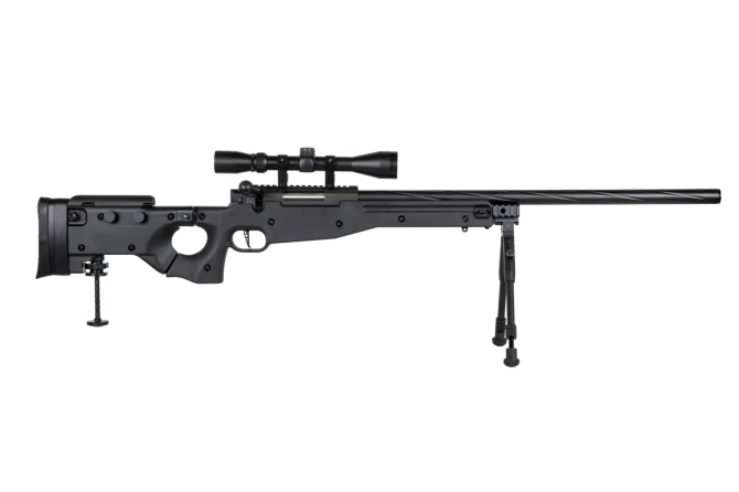 Specna Arms SA-S14 sniper airsoft rifle with scope and bipod Black