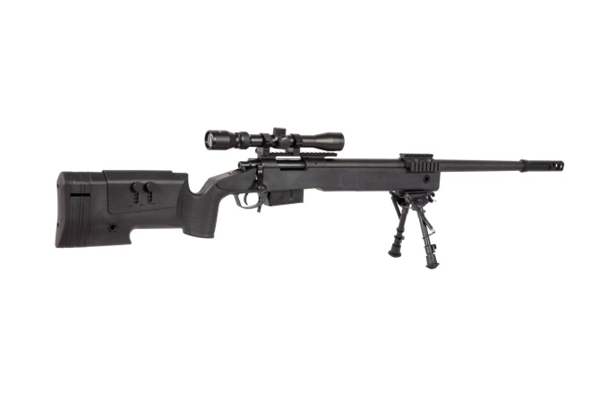 SA-S03 CORE™ Sniper Rifle Replica with Scope and Bipod - Black