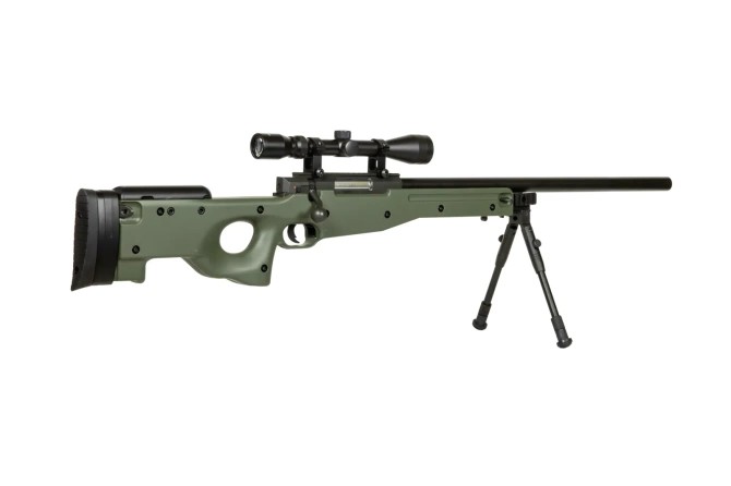 Warrior I sniper rifle replica (with scope and bipod) - olive