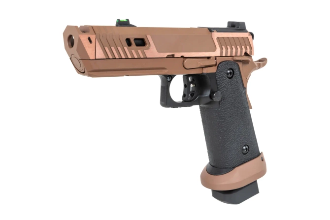 airsoft SRC Sahara Viper DUAL POWER pistol with carrying case and green gas magazine Flat Dark Earth