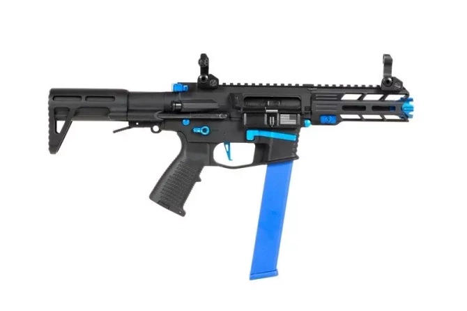 Replika pistoletu maszynowego Nemesis X9 - czarno-niebieska