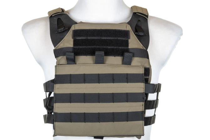 Specna Arms Tactical Plate Carrier type waistcoat with assault panel Ranger Green