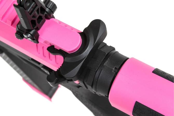 airsoft Specna Arms SA-FX02 FLEX™ HAL ETU Pink machine pistol with orange discharge device