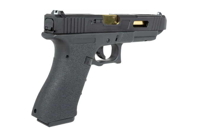 E&C EC-1203 airsoft pistol Black and gold