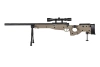 Specna Arms SA-S14 sniper airsoft rifle with scope and bipod Tan
