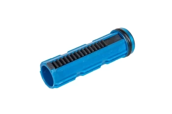 Piston with a silenced double-sealed head - 15 steel teeth