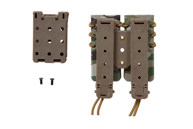 Ładownica na 2 magazynki 9mm Wosport Urban Assault Long Quick Pull Multicam