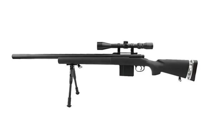 MB4404D sniper rifle replica - with scope and bipod