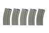 Set of 5 Mid-Cap 120 BB Magazines for M4/M16 Replicas - Grey