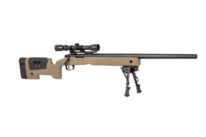 SA-S02 CORE™ Sniper Rifle Replica with Scope and Bipod - Tan