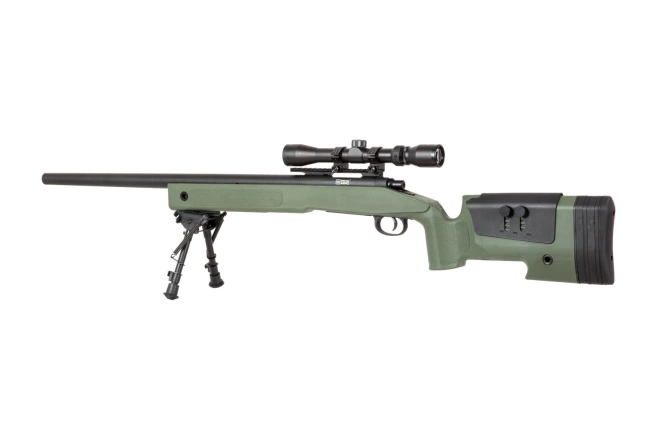 SA-S02 CORE™ Sniper Rifle Replica with Scope and Bipod - Olive Drab