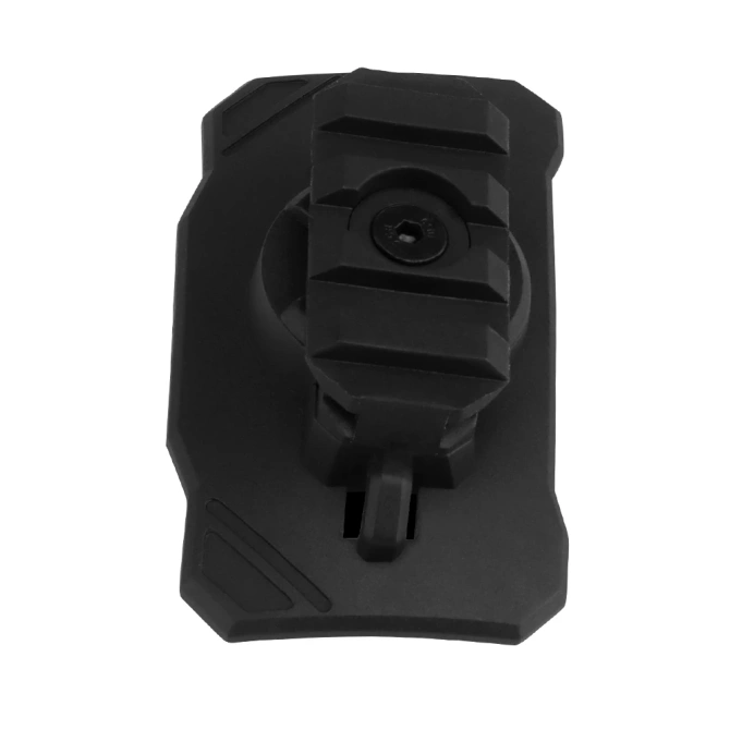 Universal flashlight mount for Wosport helmet Black