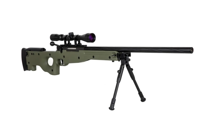 Specna Arms SA-S11 sniper airsoft rifle with scope and bipod Olive