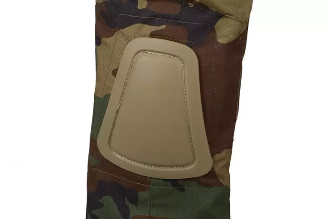 Spodnie Combat Uniform z nakolannikami - woodland